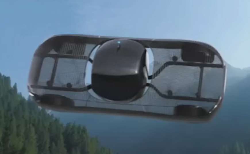 Model A in flight over a forest area Model A in flight over a forest area